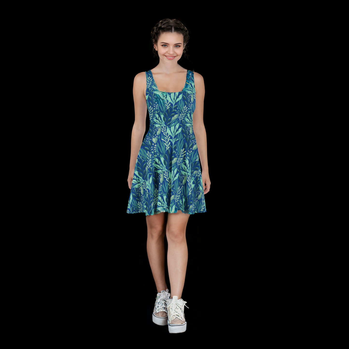 Flare Short Sleeveless Dress - Black Gold Stars - Occasion Events Dance Holiday Party | 3005