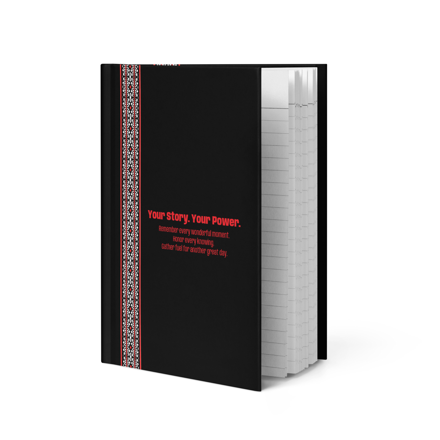 Journal ''New Beginnings'' - Black Hardcover, Red decoration | 10119