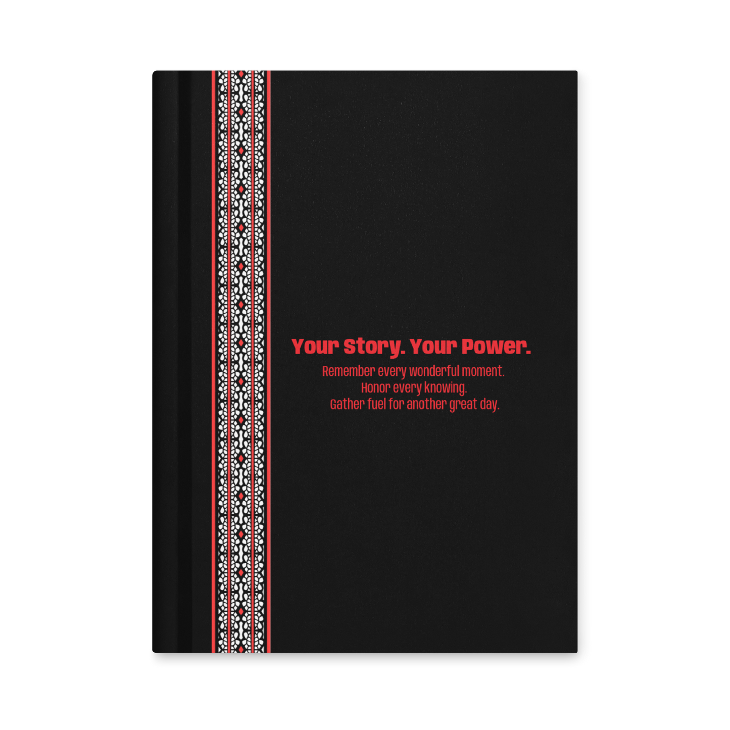 Journal ''New Beginnings'' - Black Hardcover, Red decoration | 10119
