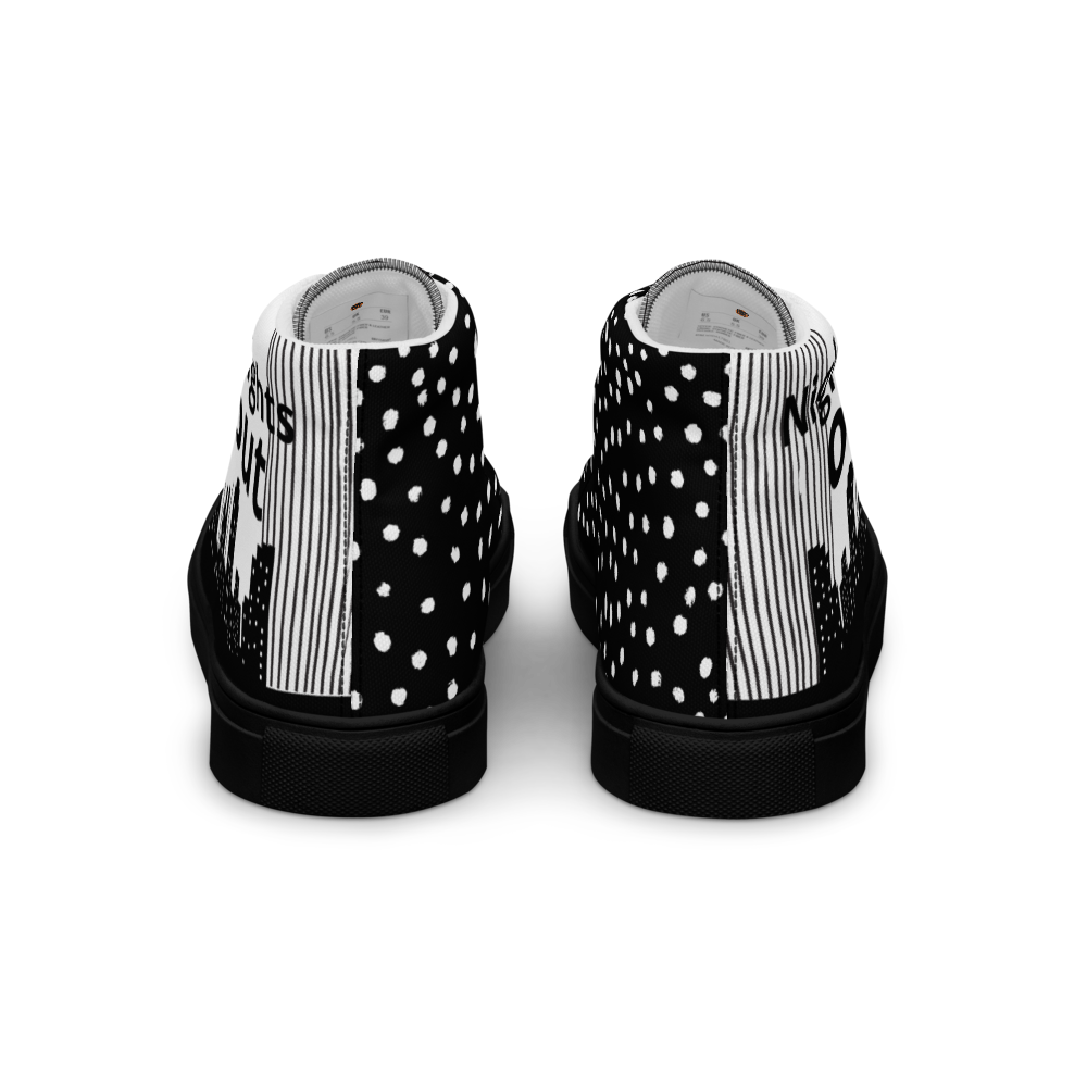 Men’s high top canvas shoes - Black Lights out/Nights on | 5015