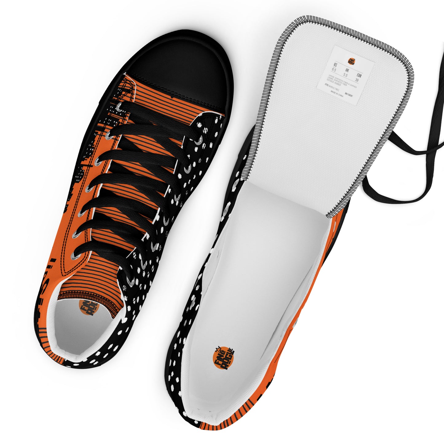 Men’s high top canvas sneakers - City Lights On | 5012