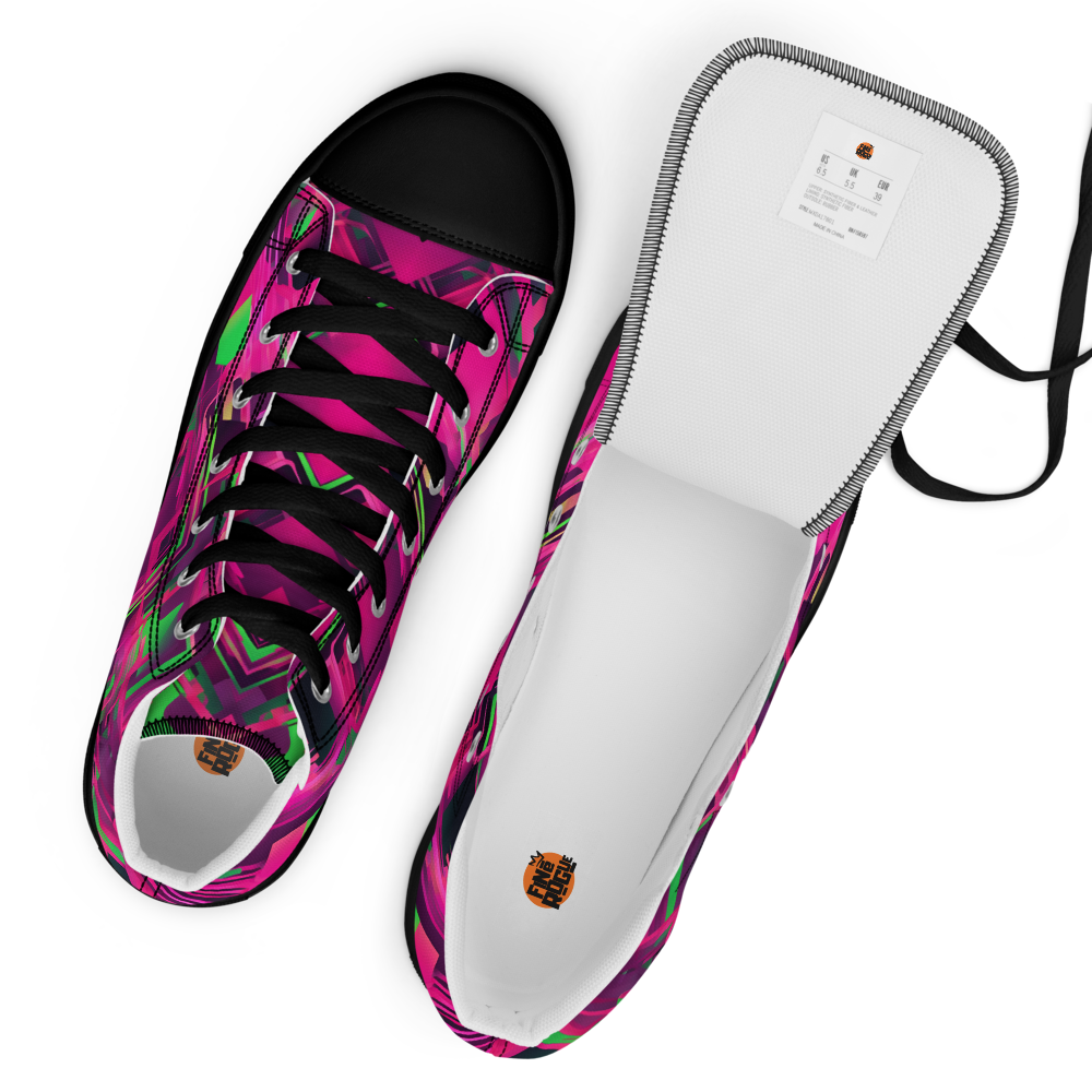 Men’s high top canvas shoes - Cyber Pink | 5026