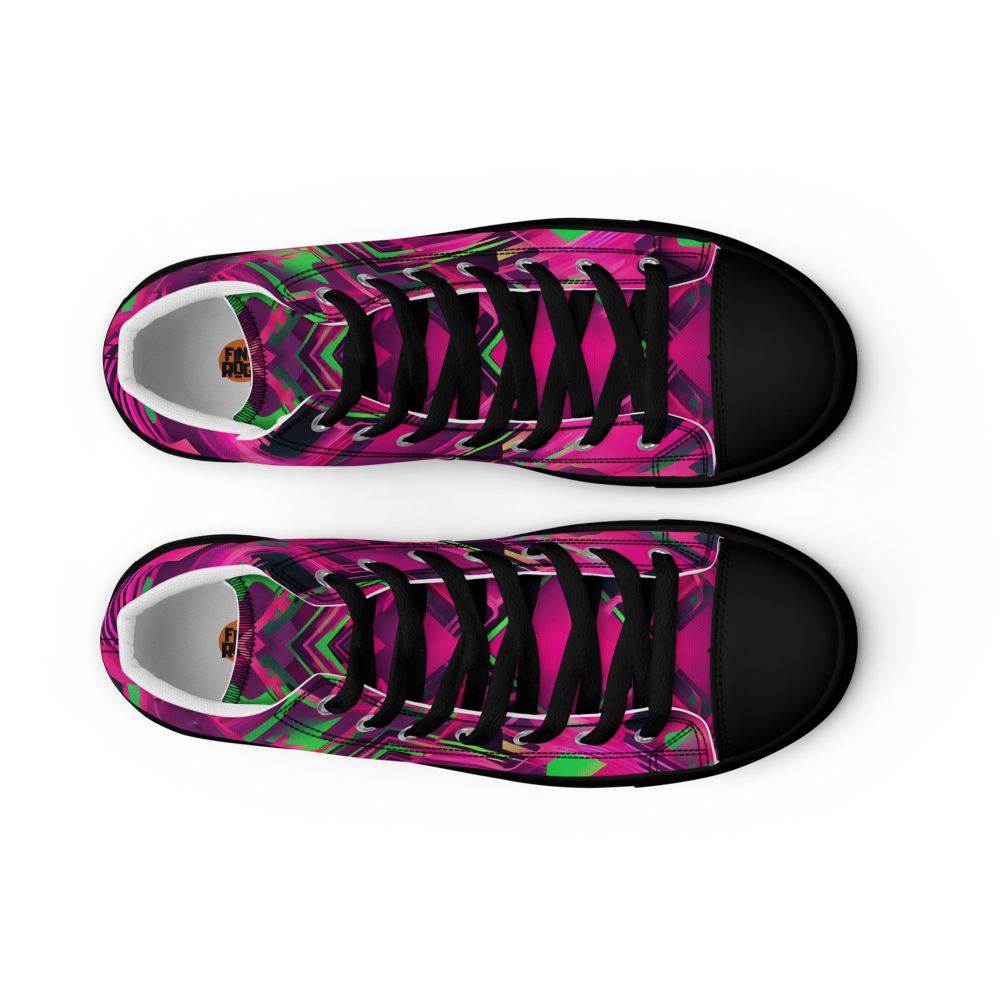 Men’s high top canvas shoes - Cyber Pink | 5026