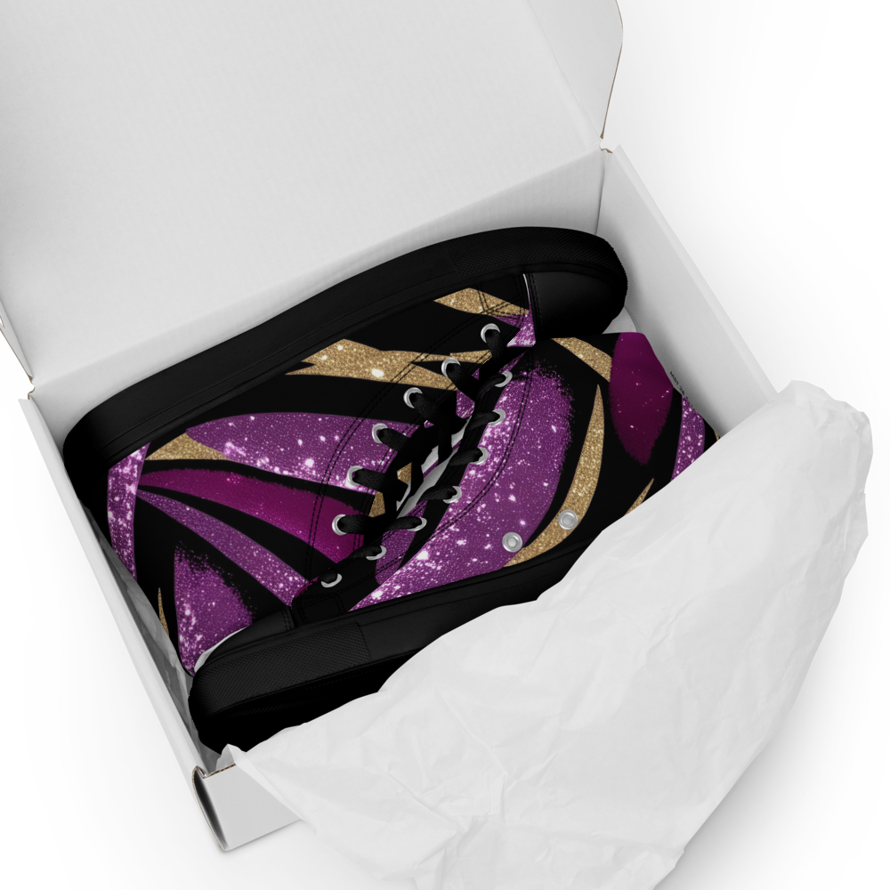 Men’s high top canvas sneakers - Purple Party | 5019