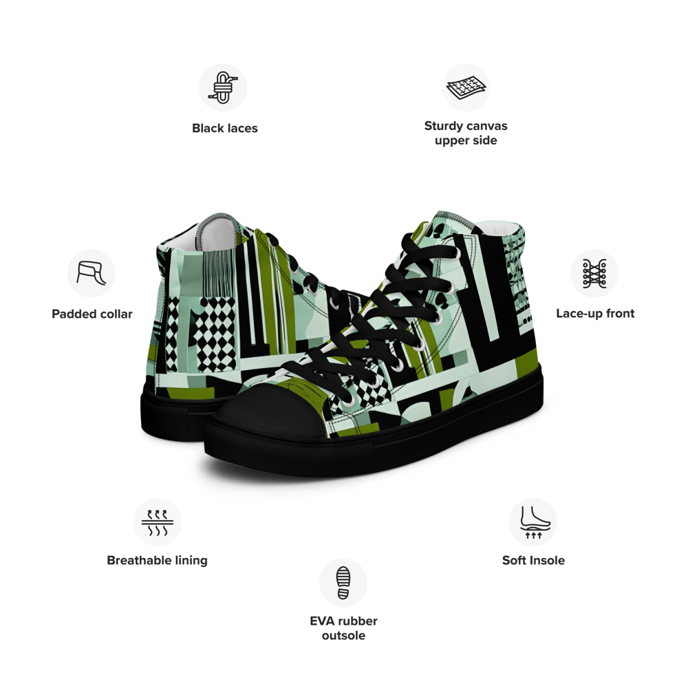 Men’s high top canvas sneakers - Mint & Moss | 5003