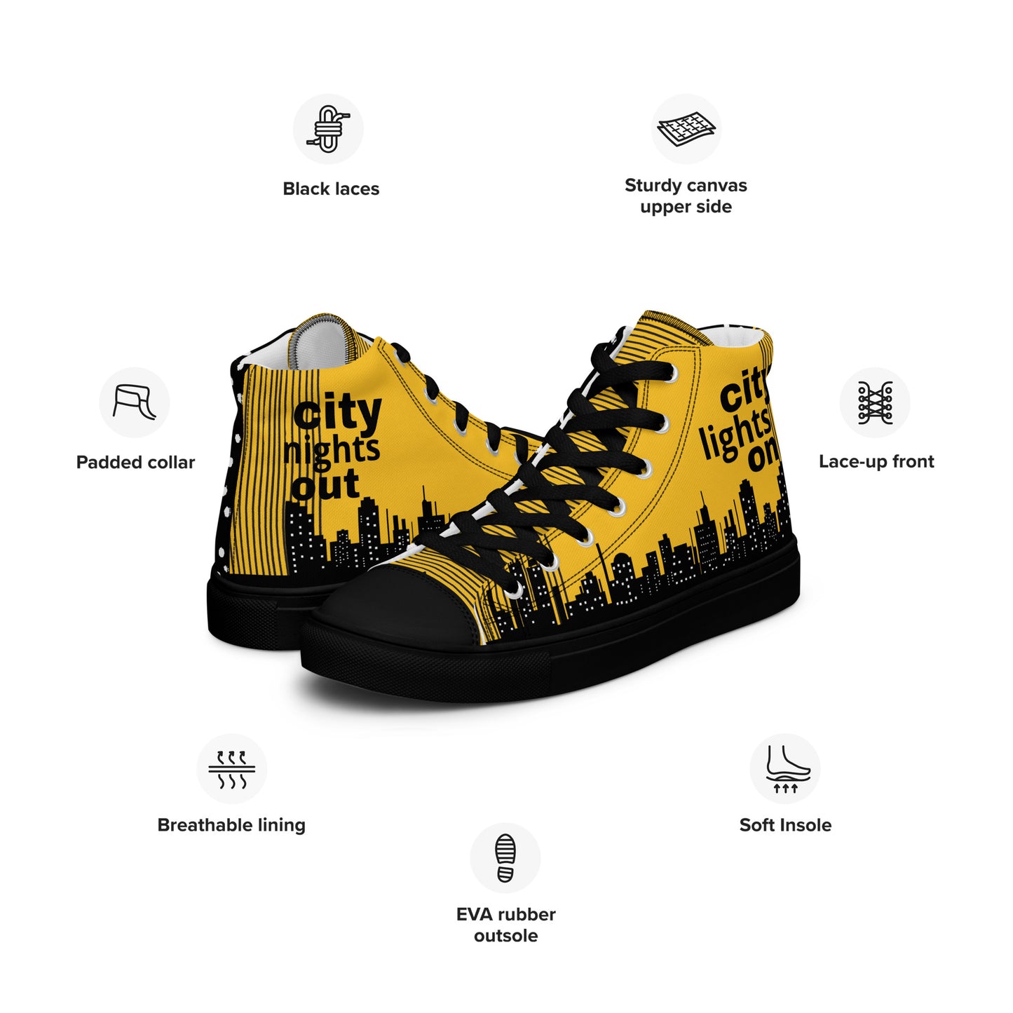 Men’s high top canvas sneakers - City Ignites | 5013