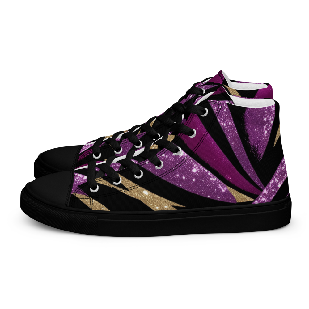 Men’s high top canvas sneakers - Purple Party | 5019