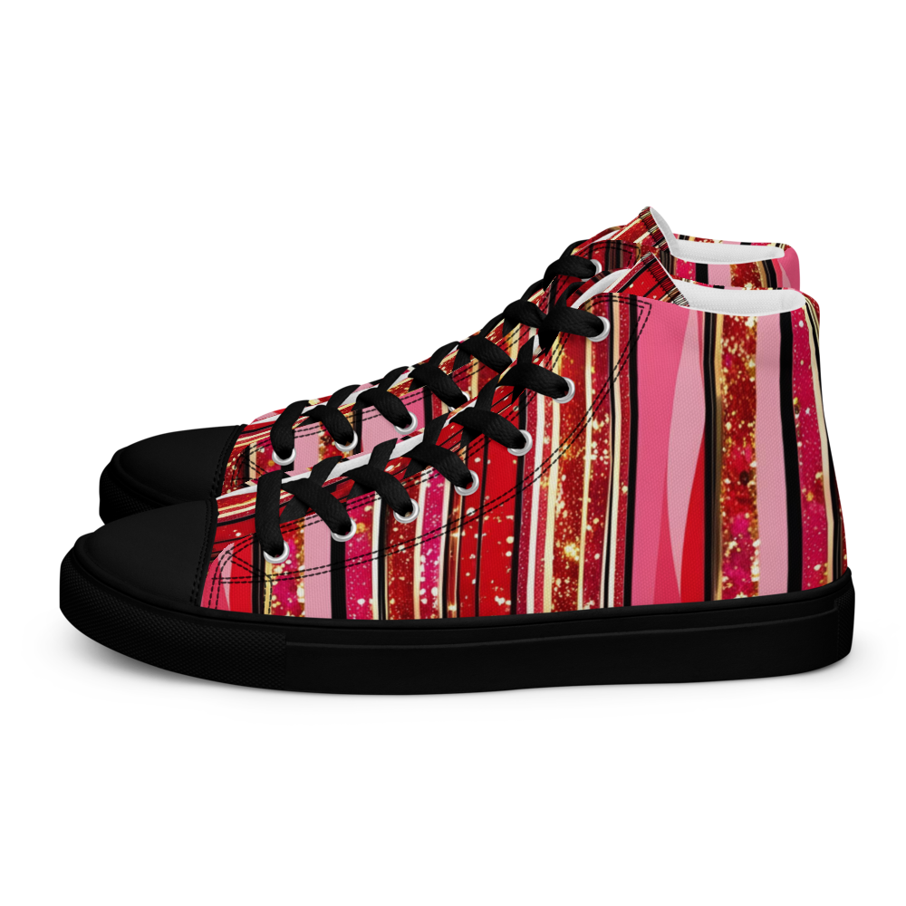 Men's high top canvas shoes - Red Sparks Party | 5022