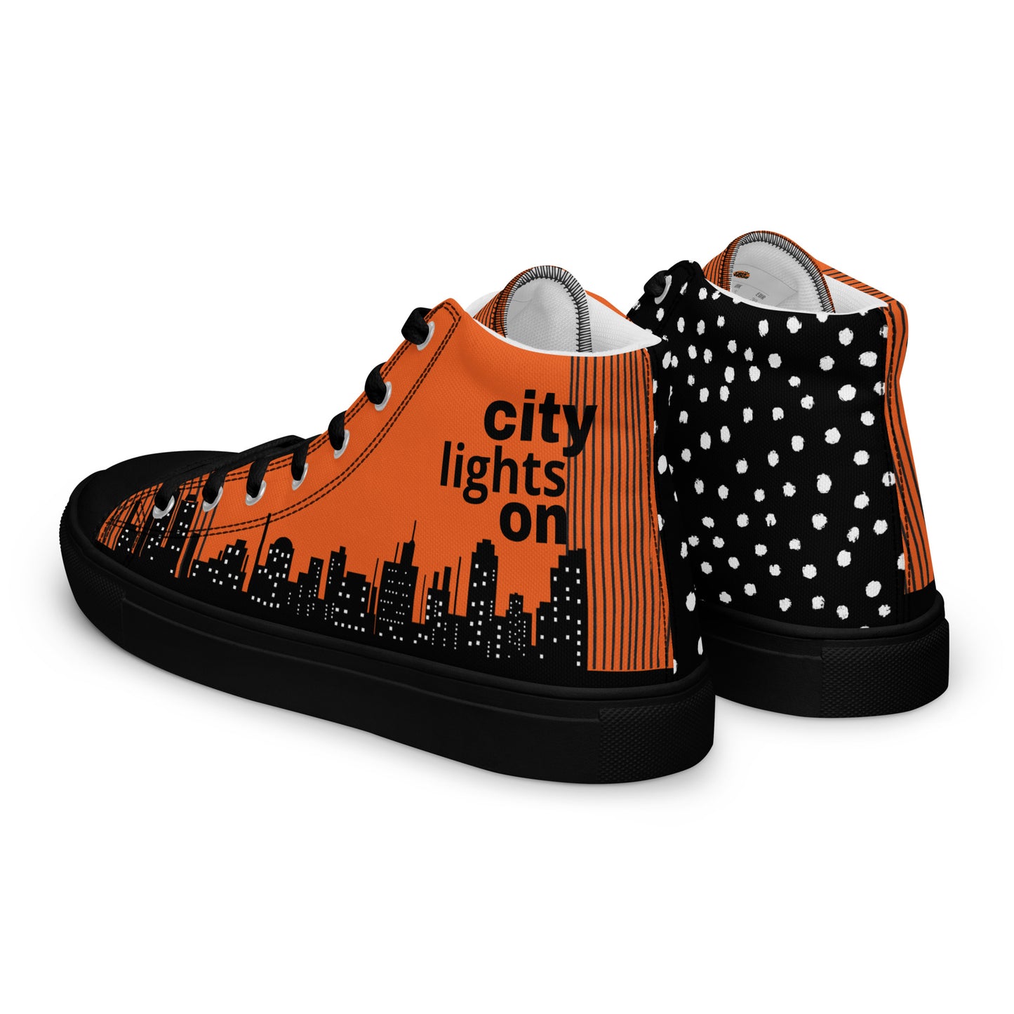 Men’s high top canvas sneakers - City Lights On | 5012