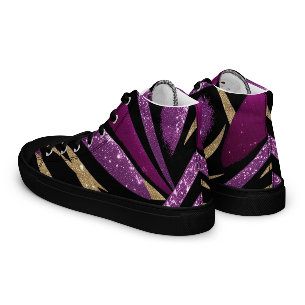 Men’s high top canvas sneakers - Purple Party | 5019