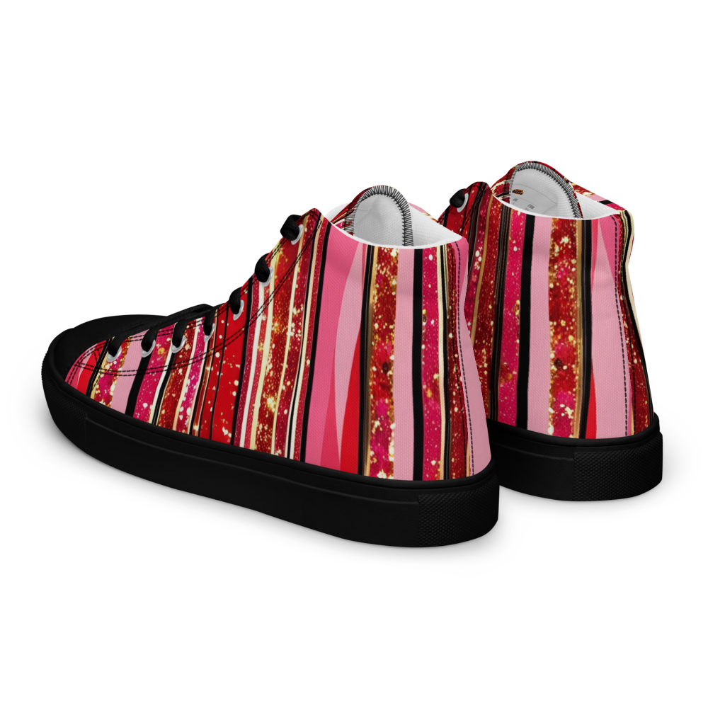 Men's high top canvas shoes - Red Sparks Party | 5022