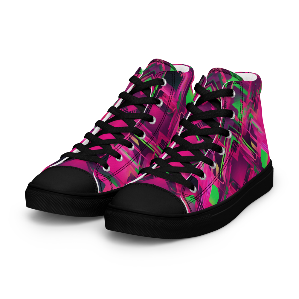 Men’s high top canvas shoes - Cyber Pink | 5026