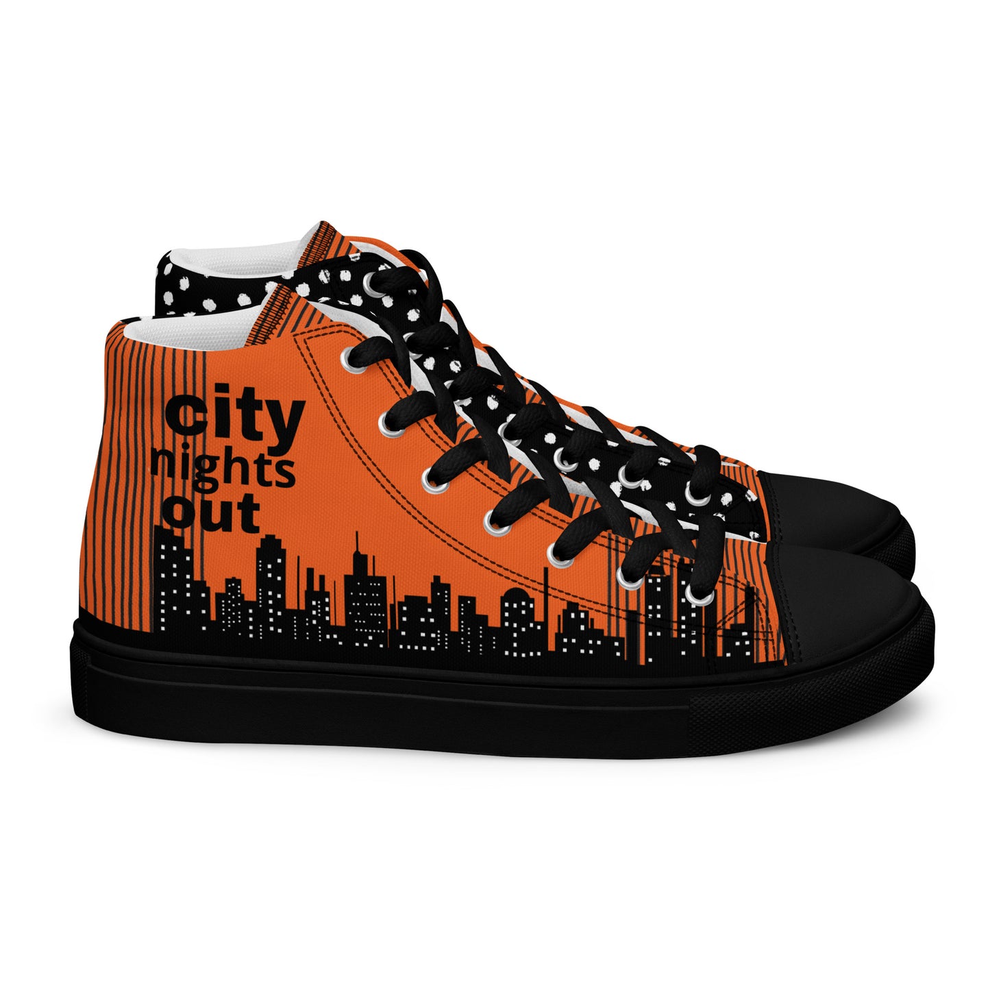 Men’s high top canvas sneakers - City Lights On | 5012