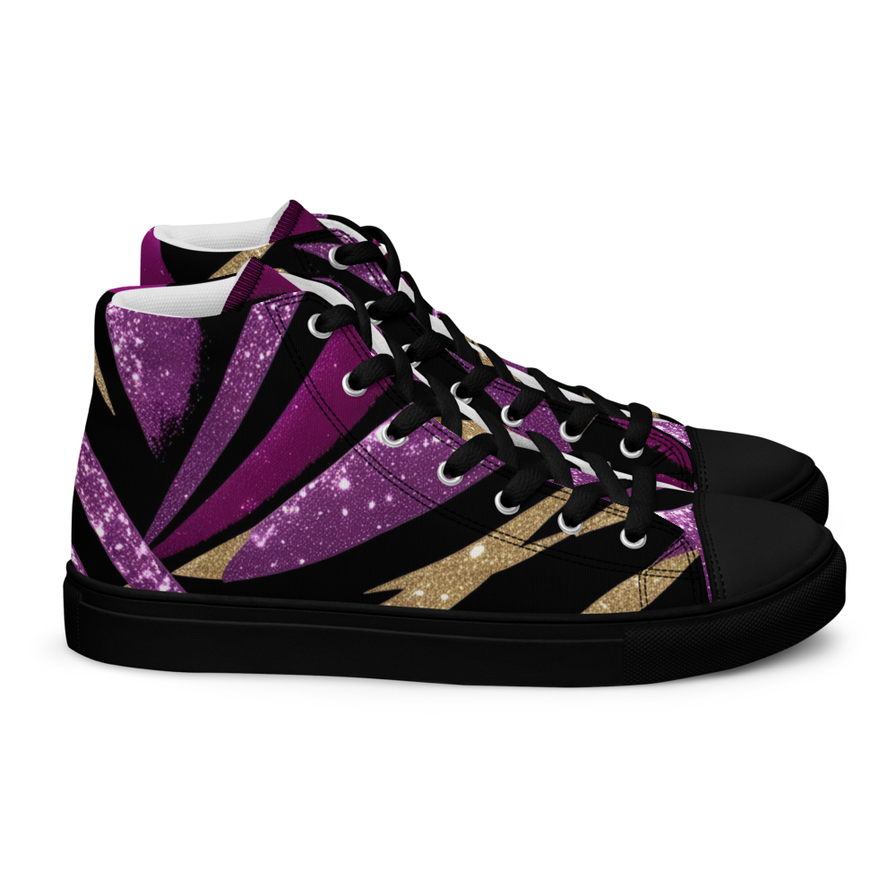Men’s high top canvas sneakers - Purple Party | 5019