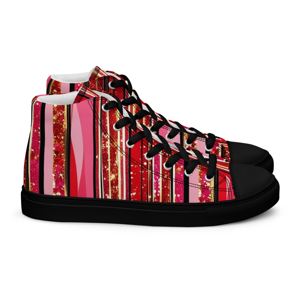 Men's high top canvas shoes - Red Sparks Party | 5022
