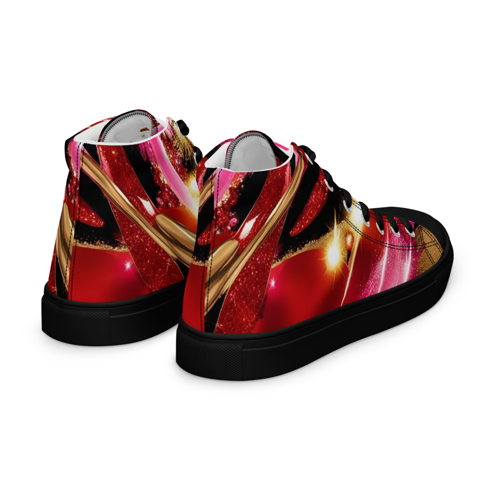 Men’s high top canvas sneakers - Red Party | 5018