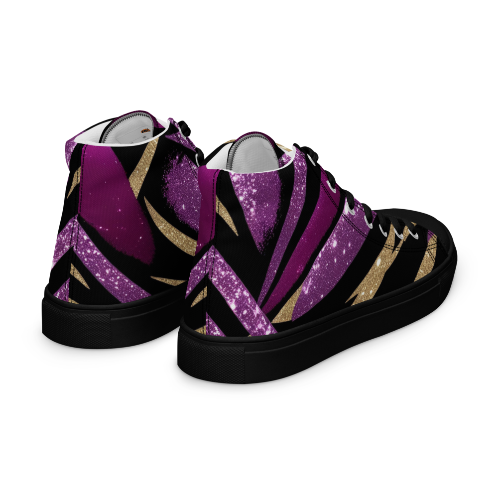 Men’s high top canvas sneakers - Purple Party | 5019