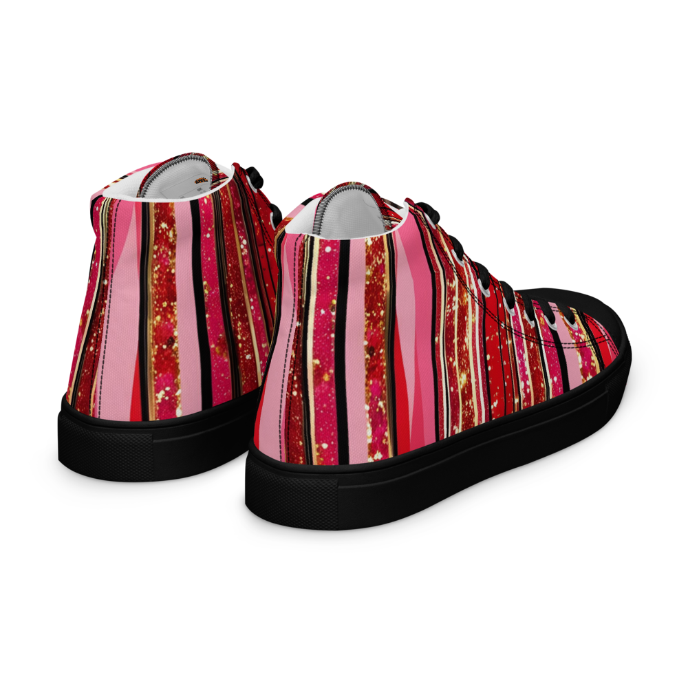 Men's high top canvas shoes - Red Sparks Party | 5022