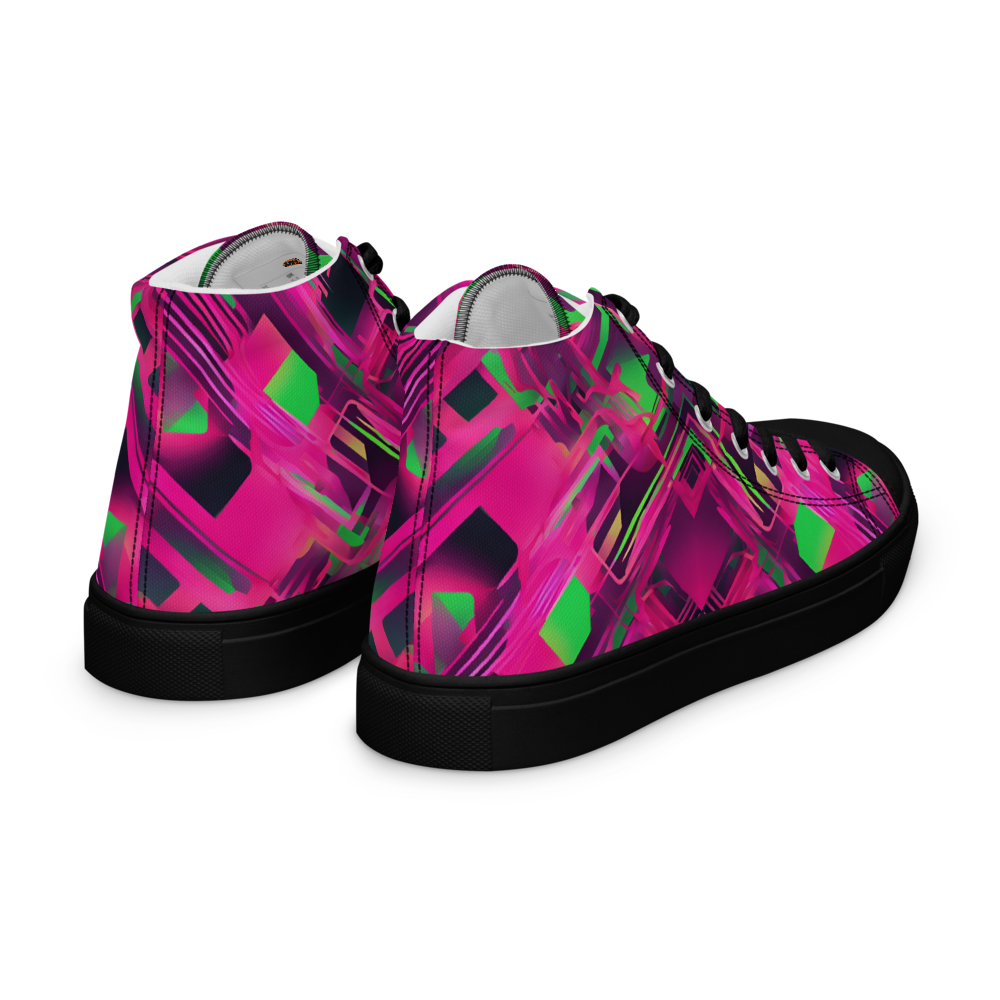 Men’s high top canvas shoes - Cyber Pink | 5026