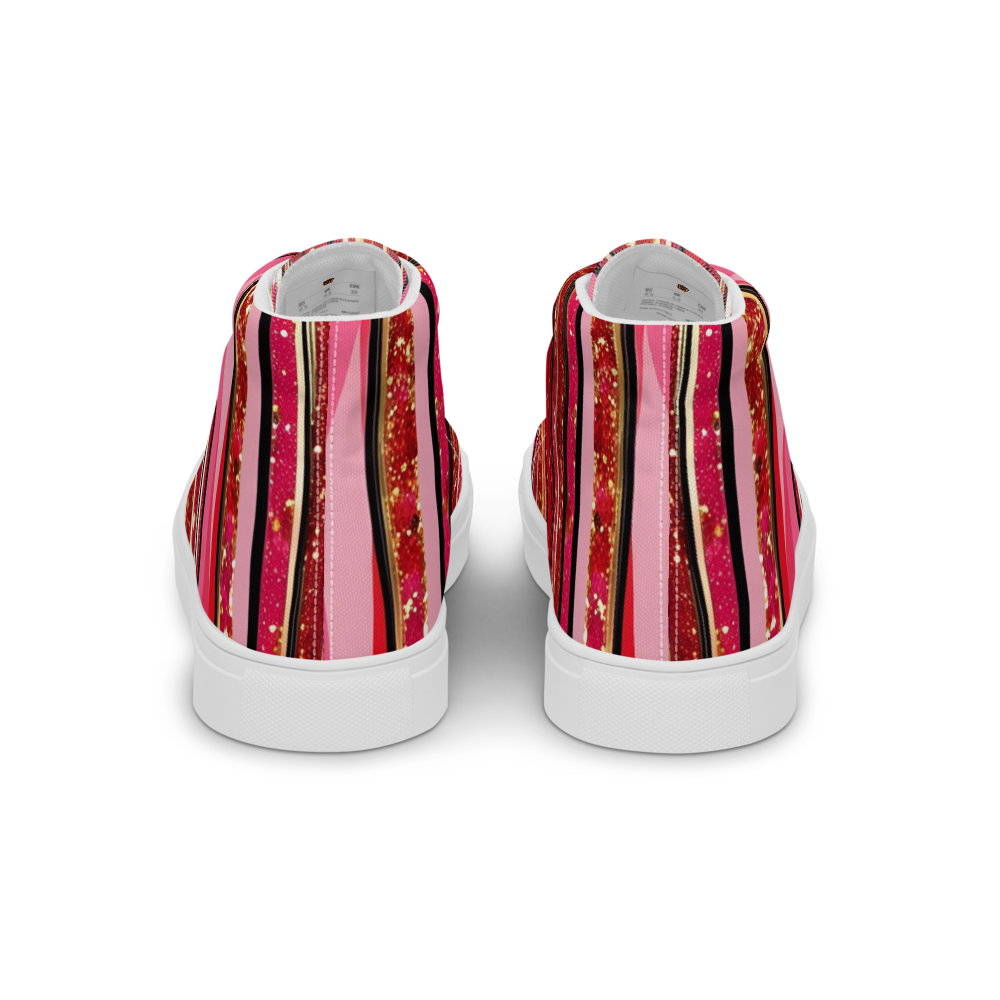 Men's high top canvas shoes - Red Sparks Party | 5022
