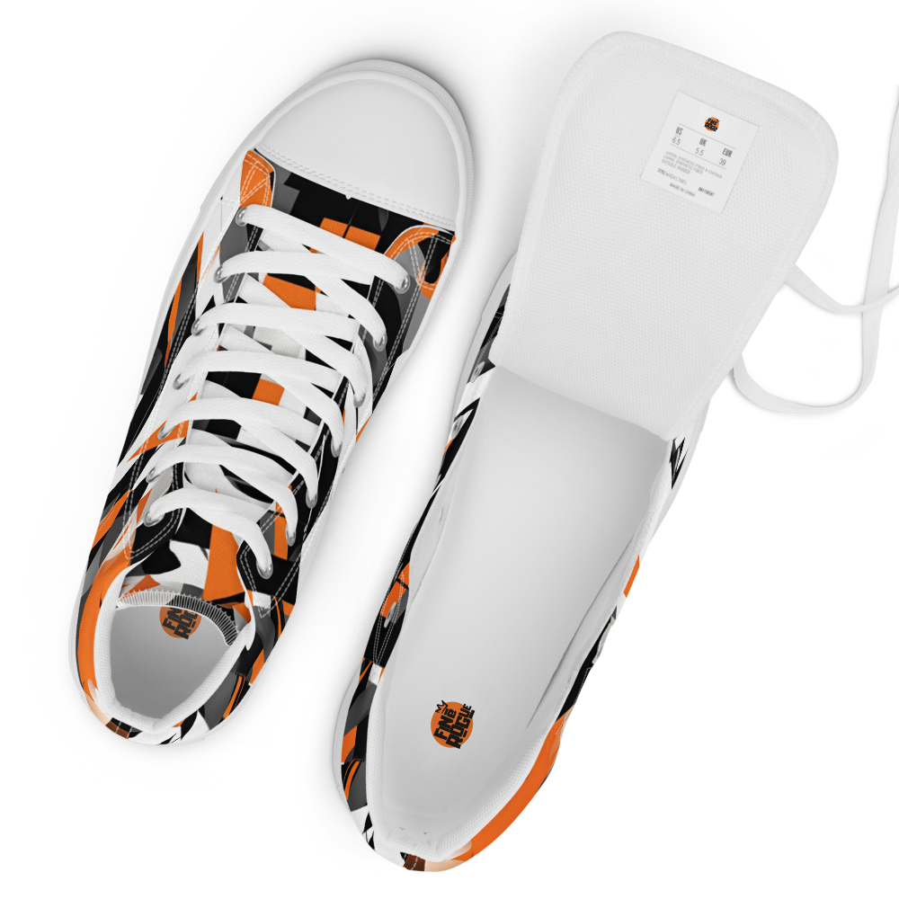 Men’s high top canvas shoes - Orange Riot | 5009