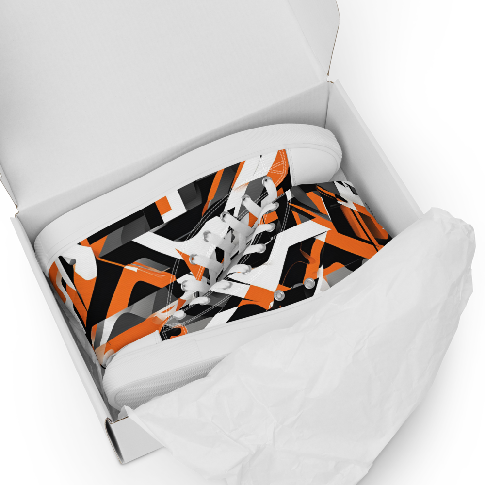 Men’s high top canvas shoes - Orange Riot | 5009