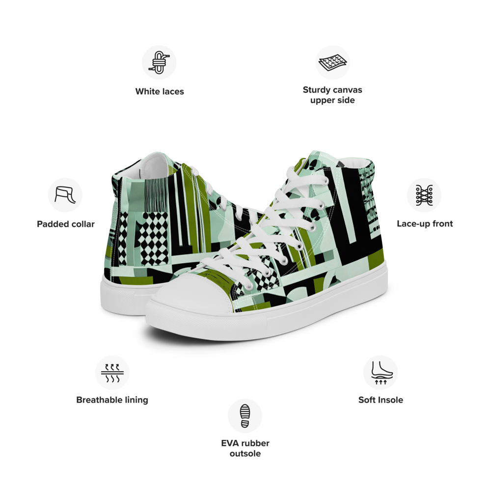 Men’s high top canvas sneakers - Mint & Moss | 5003