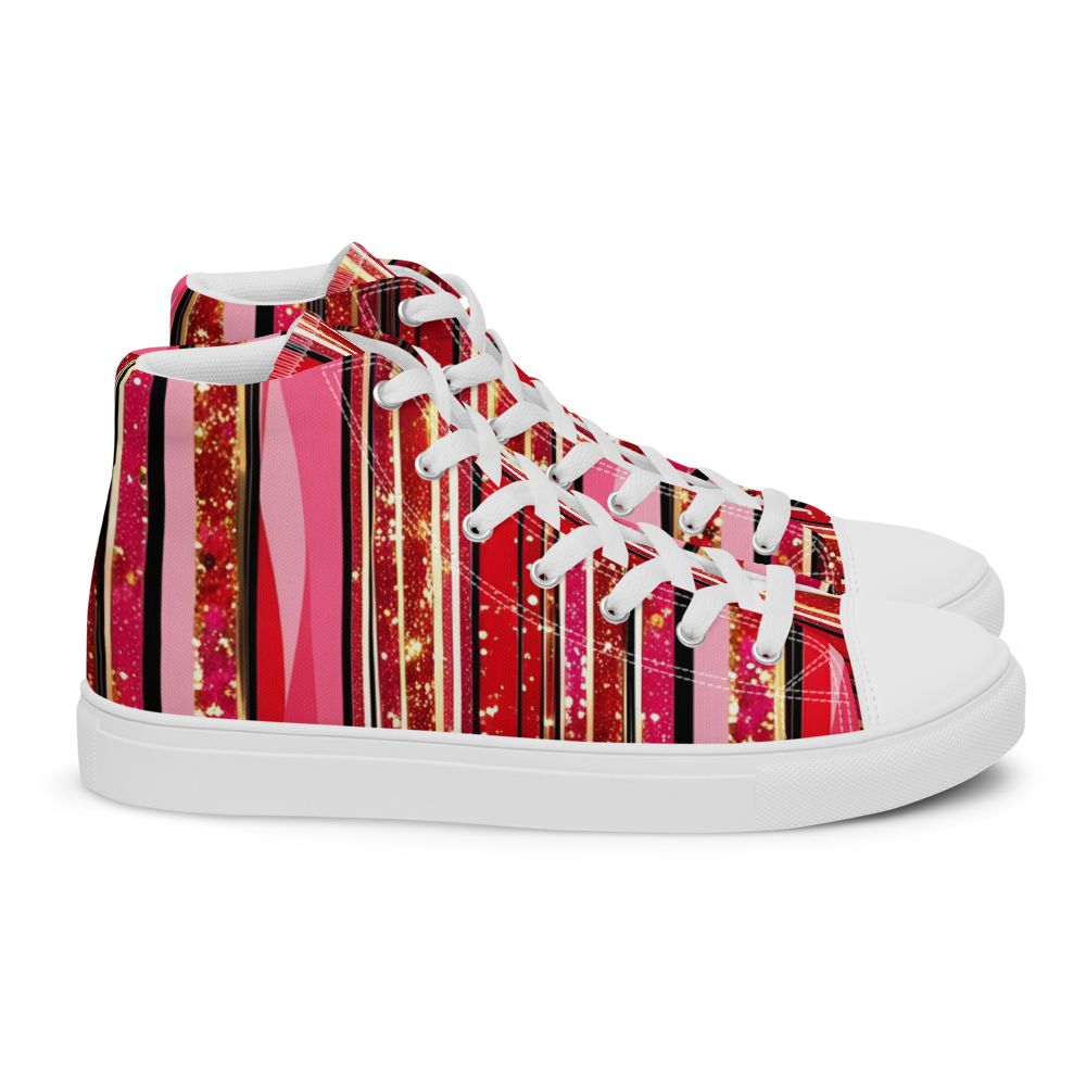 Men's high top canvas shoes - Red Sparks Party | 5022