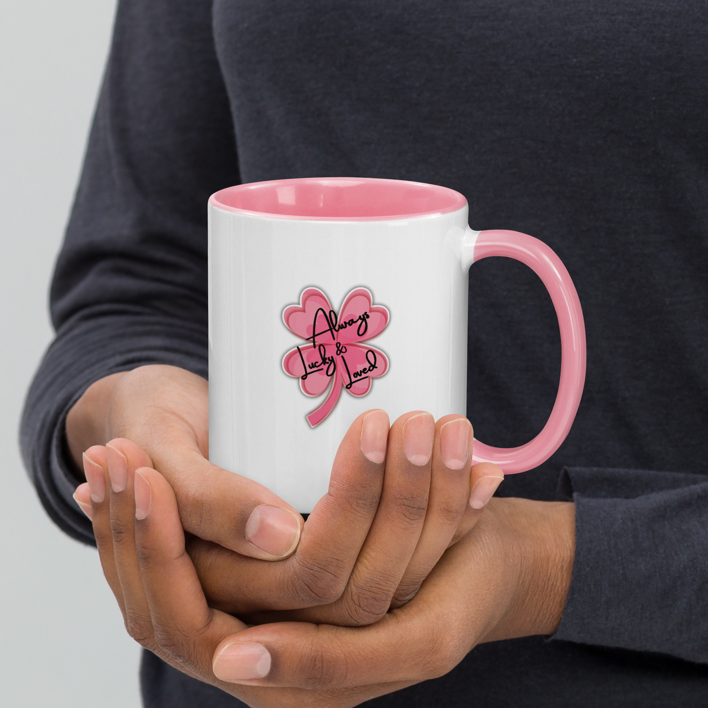 “Always Lucky & Loved” Pink Clover – Coffee Mug 11oz/325 ml | 10108