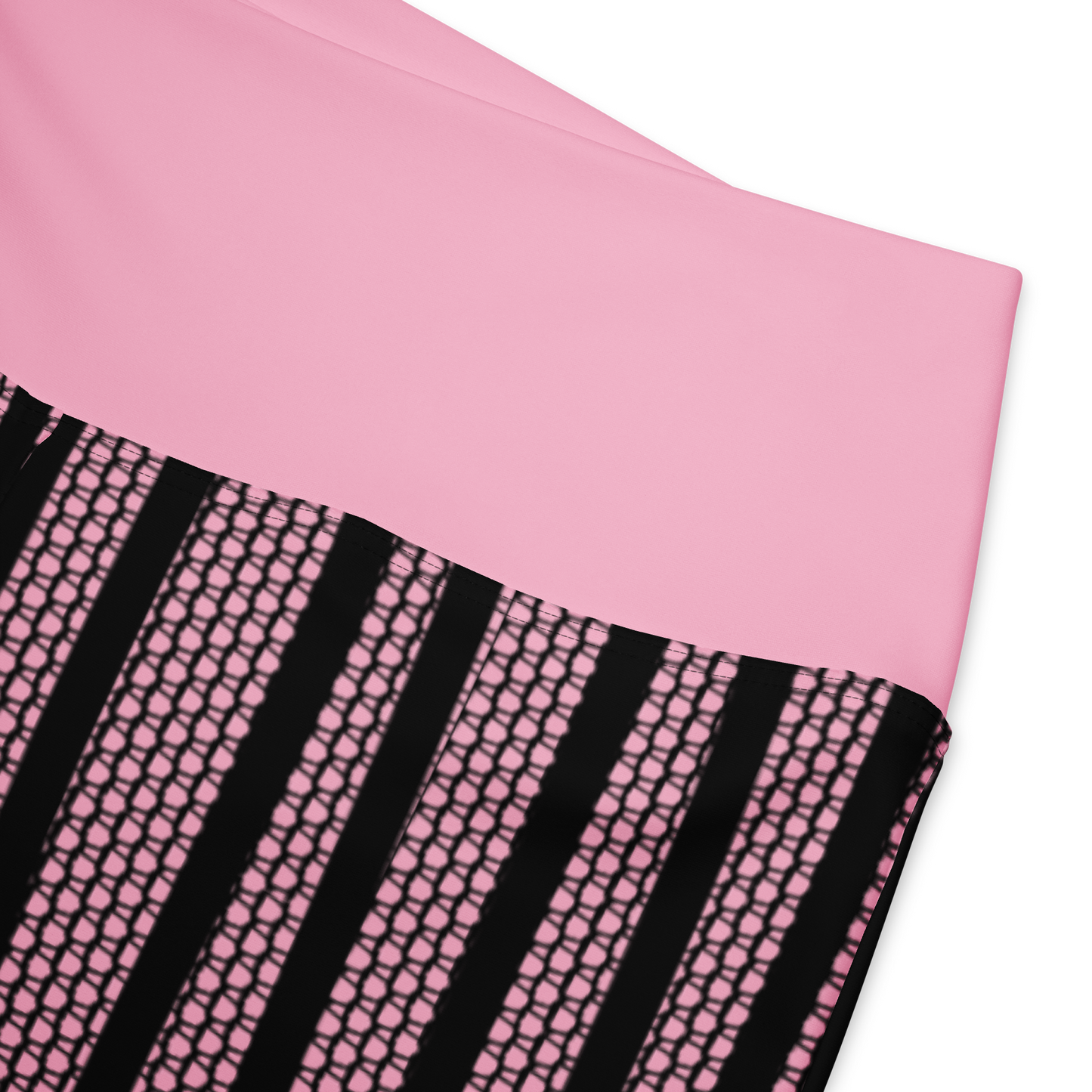 Pink & Black Patterned Flare Pants – Hidden Heart “Always Lucky & Loved” Waistband | 10101
