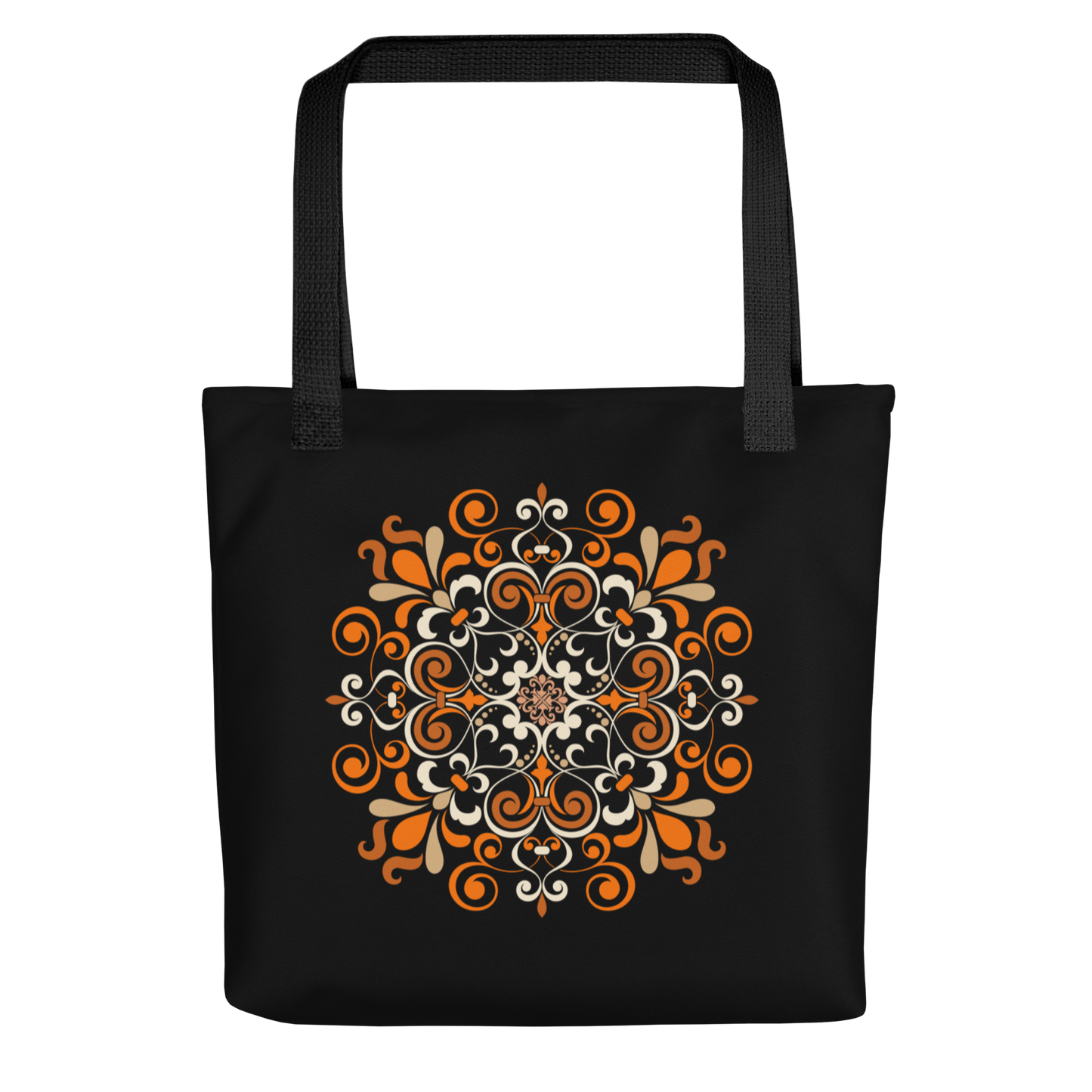 Tote bag - All I Need Is Tango Tonight - Black tote, Black Handles, White decoration, Medallion on the back side | 8052