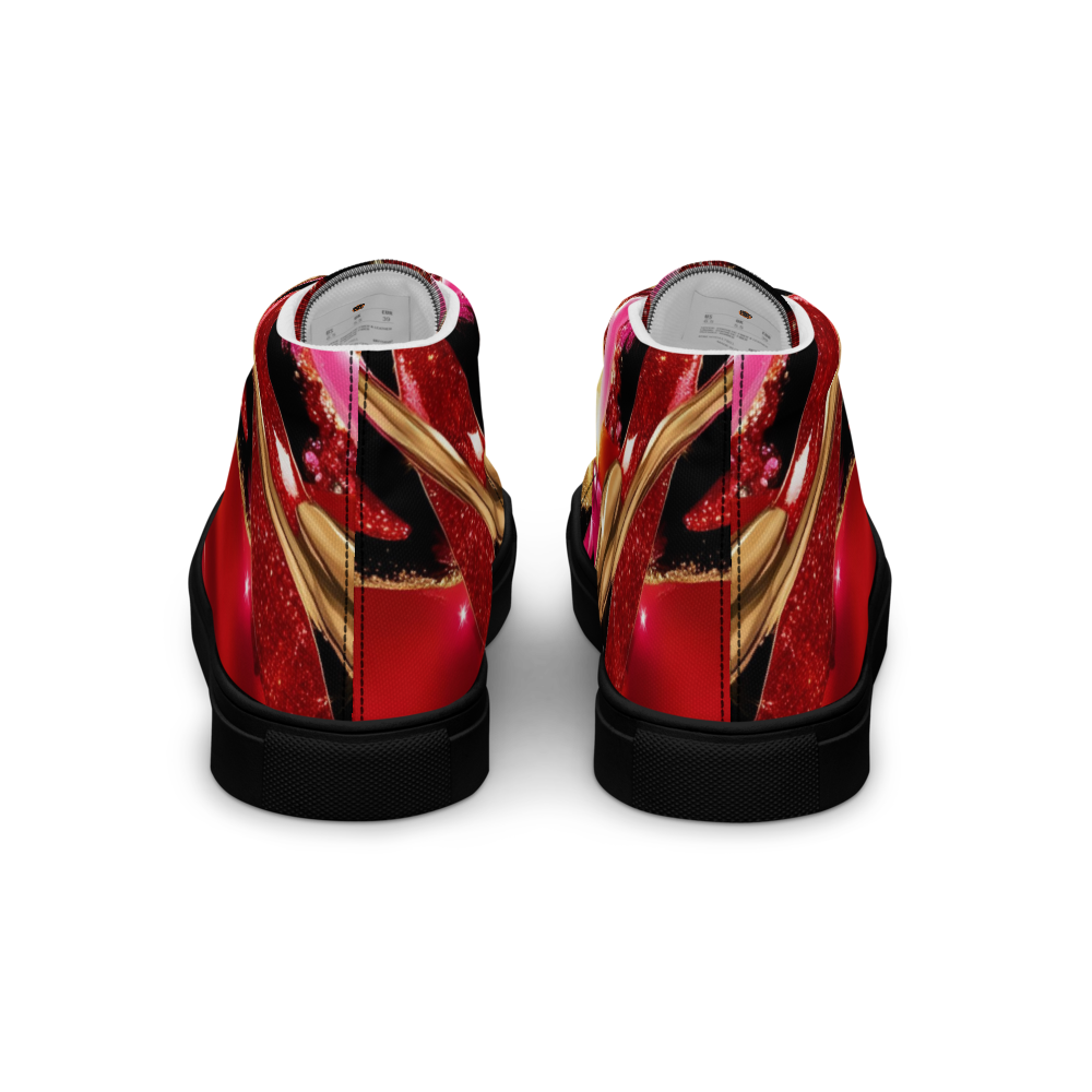 Men’s high top canvas sneakers - Red Party | 5018