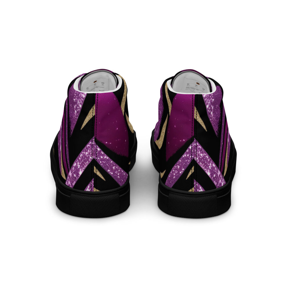 Men’s high top canvas sneakers - Purple Party | 5019