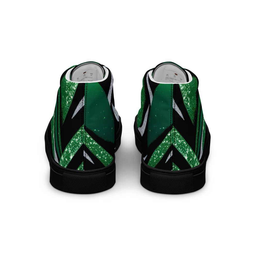 Men’s high top canvas sneakers - Emerald Green Party | 5020