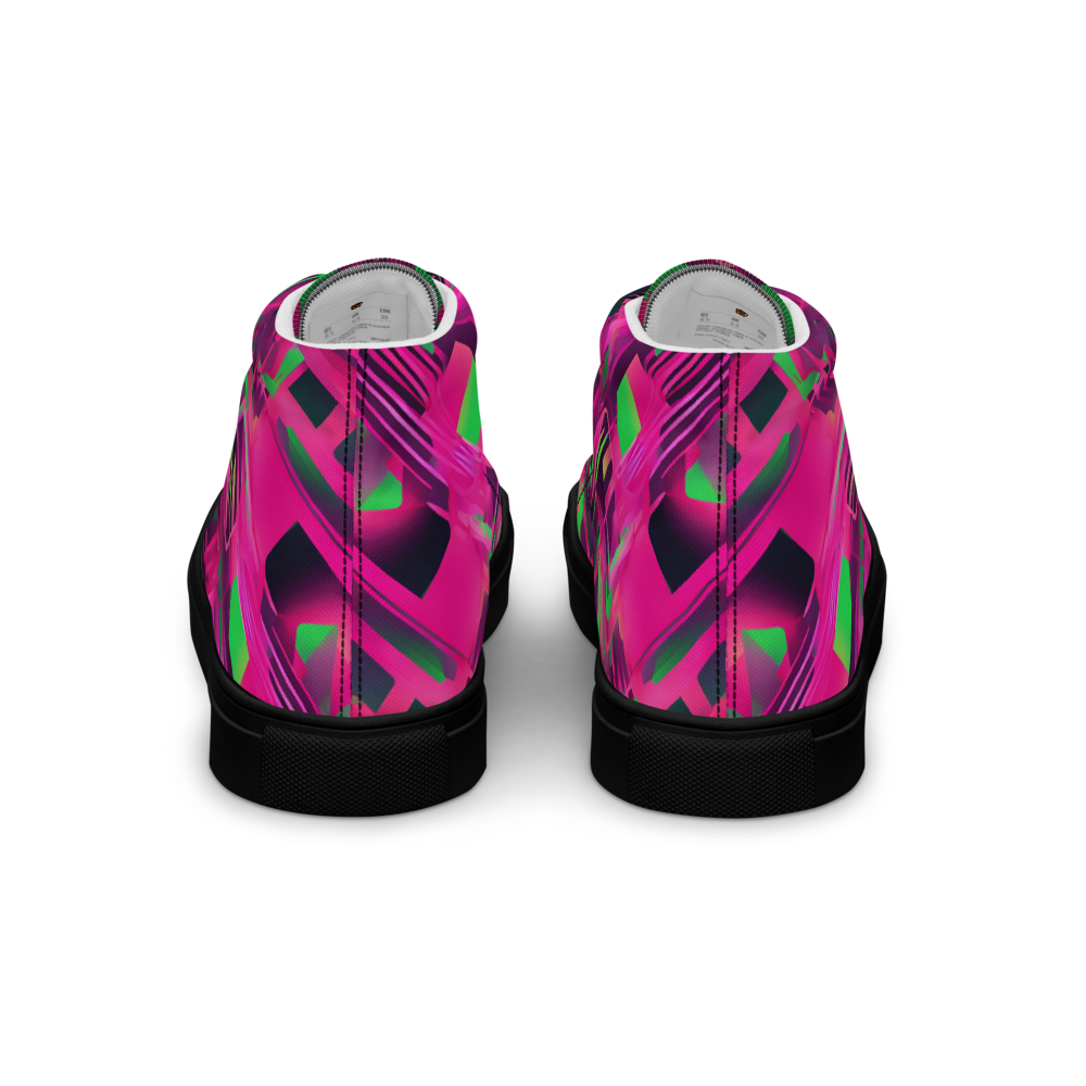 Men’s high top canvas shoes - Cyber Pink | 5026