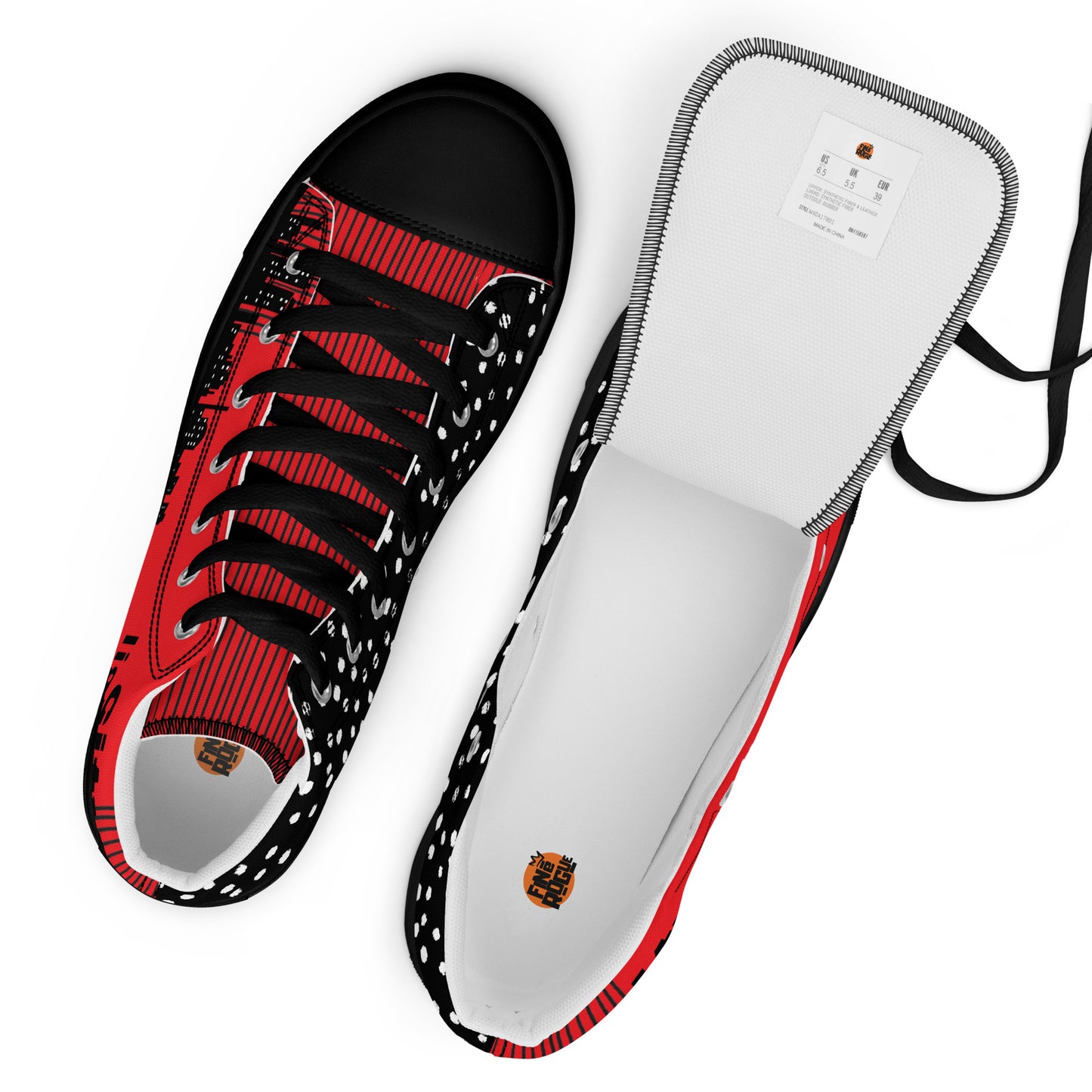 Men’s high top canvas sneakers - City Nights Out | 5011
