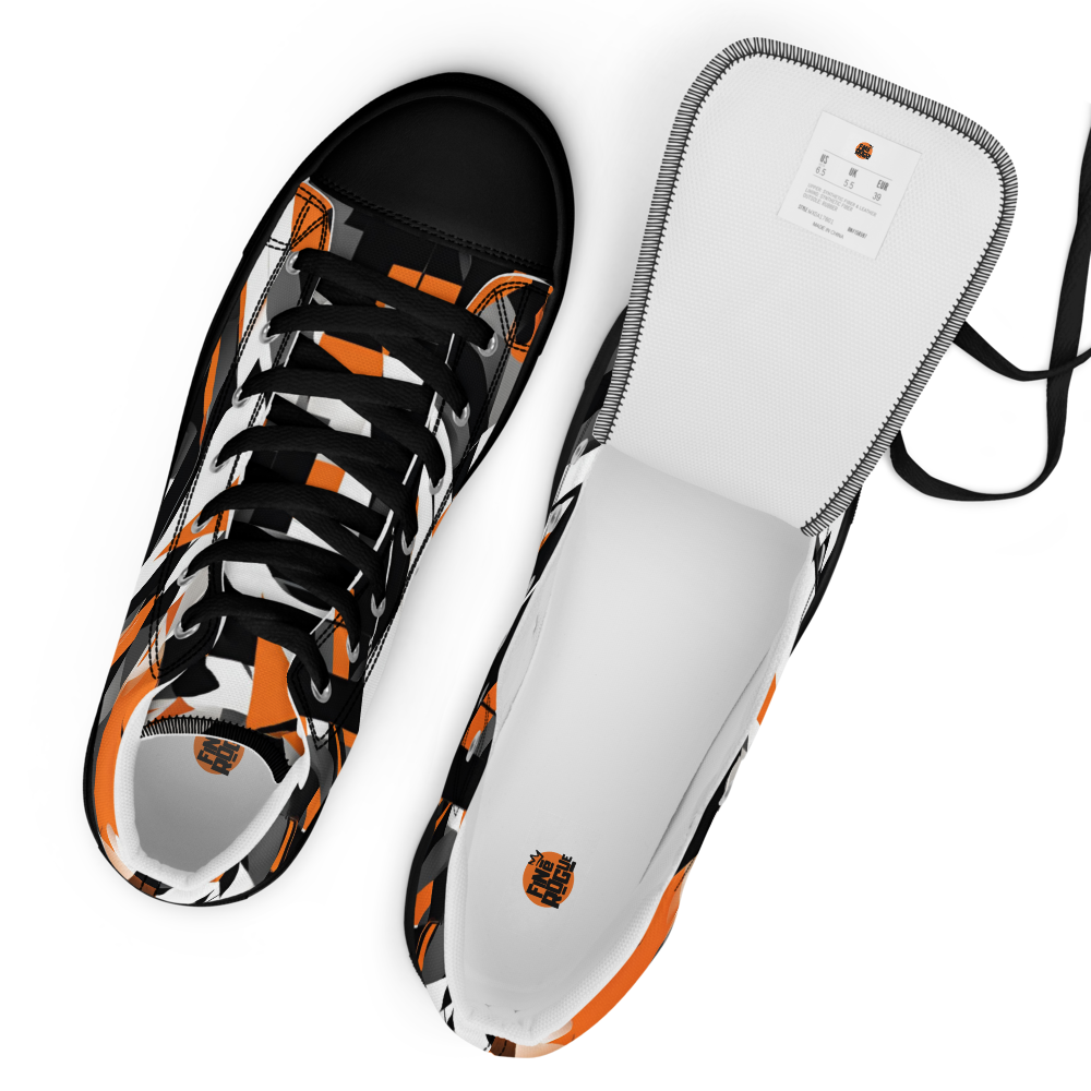 Men’s high top canvas shoes - Orange Riot | 5009