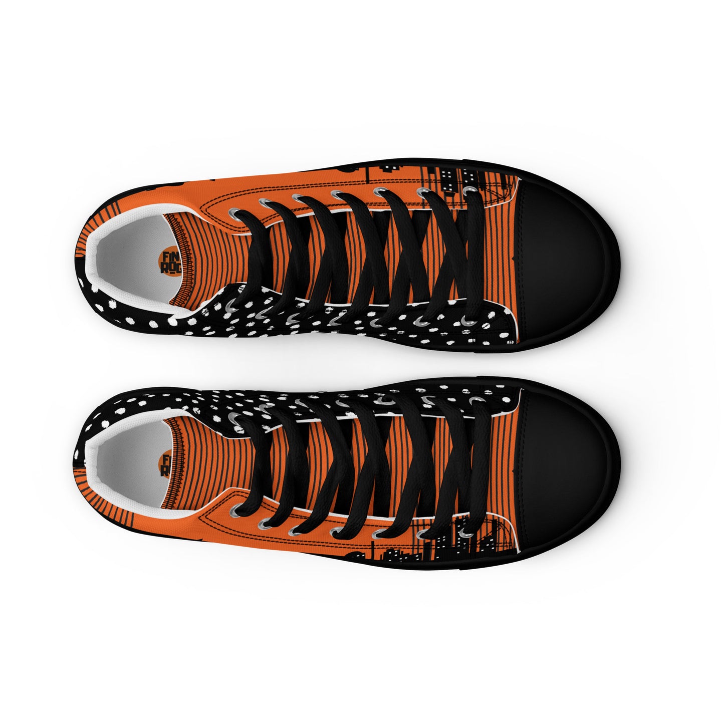Men’s high top canvas sneakers - City Lights On | 5012