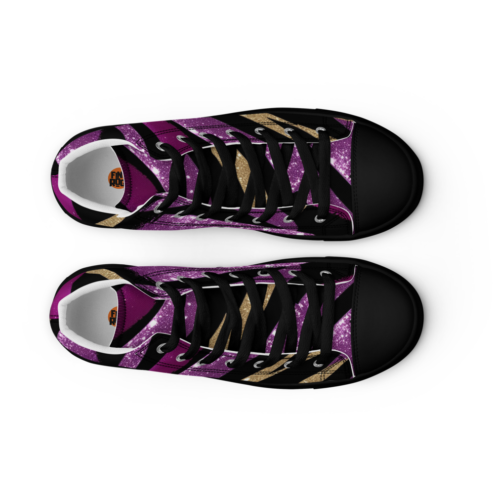 Men’s high top canvas sneakers - Purple Party | 5019
