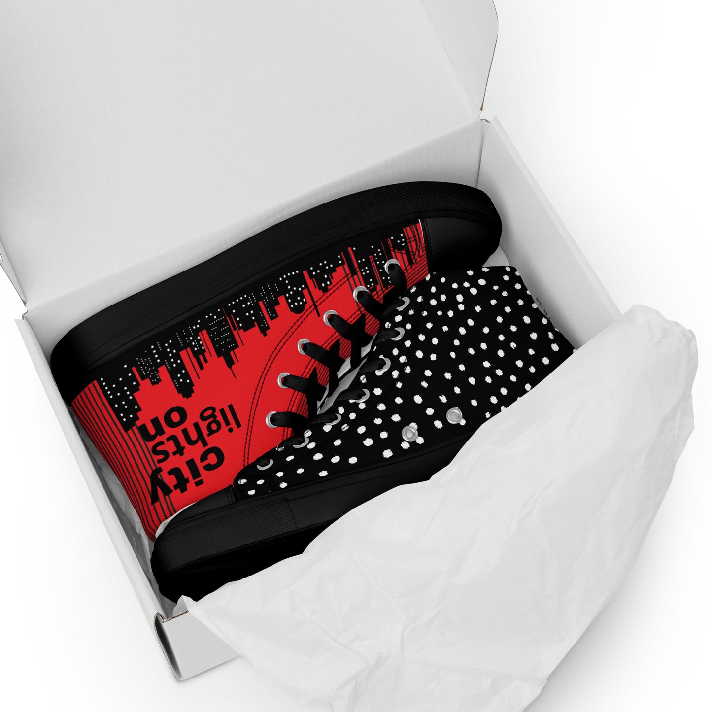 Men’s high top canvas sneakers - City Nights Out | 5011