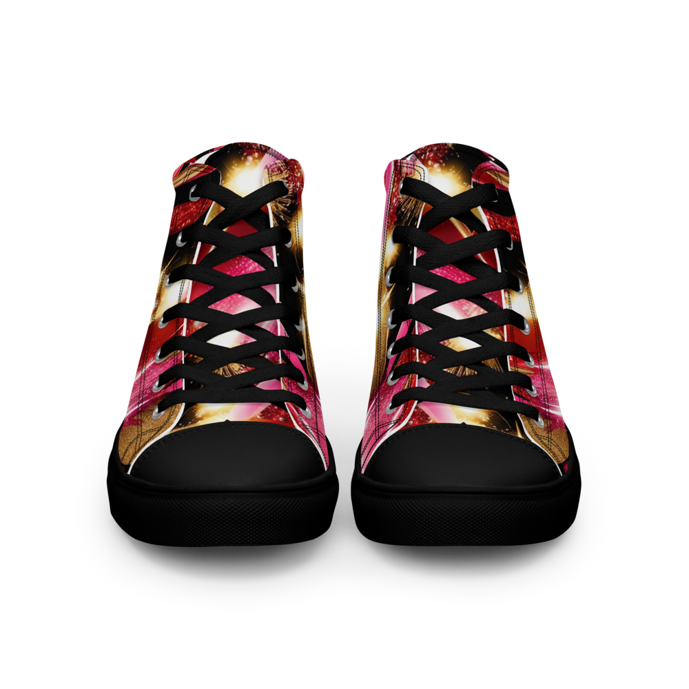 Men’s high top canvas sneakers - Red Party | 5018