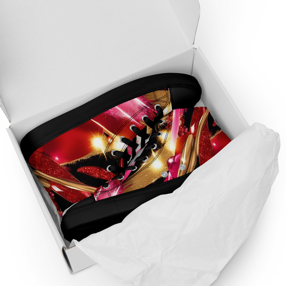 Men’s high top canvas sneakers - Red Party | 5018