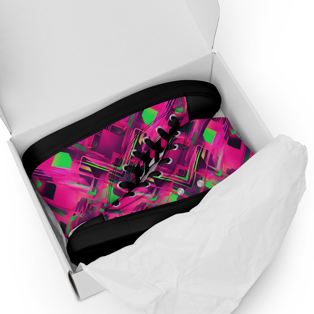 Men’s high top canvas shoes - Cyber Pink | 5026
