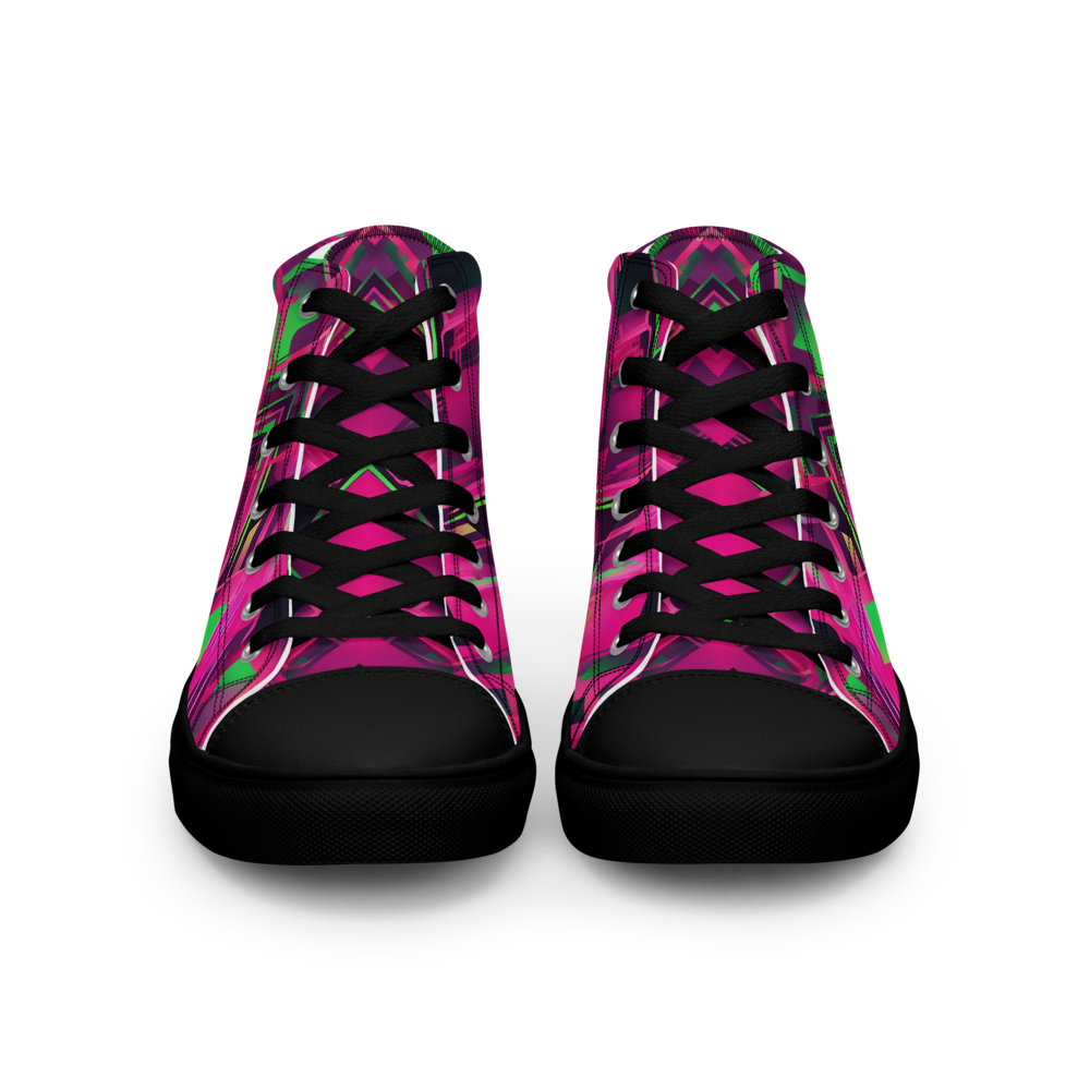 Men’s high top canvas shoes - Cyber Pink | 5026