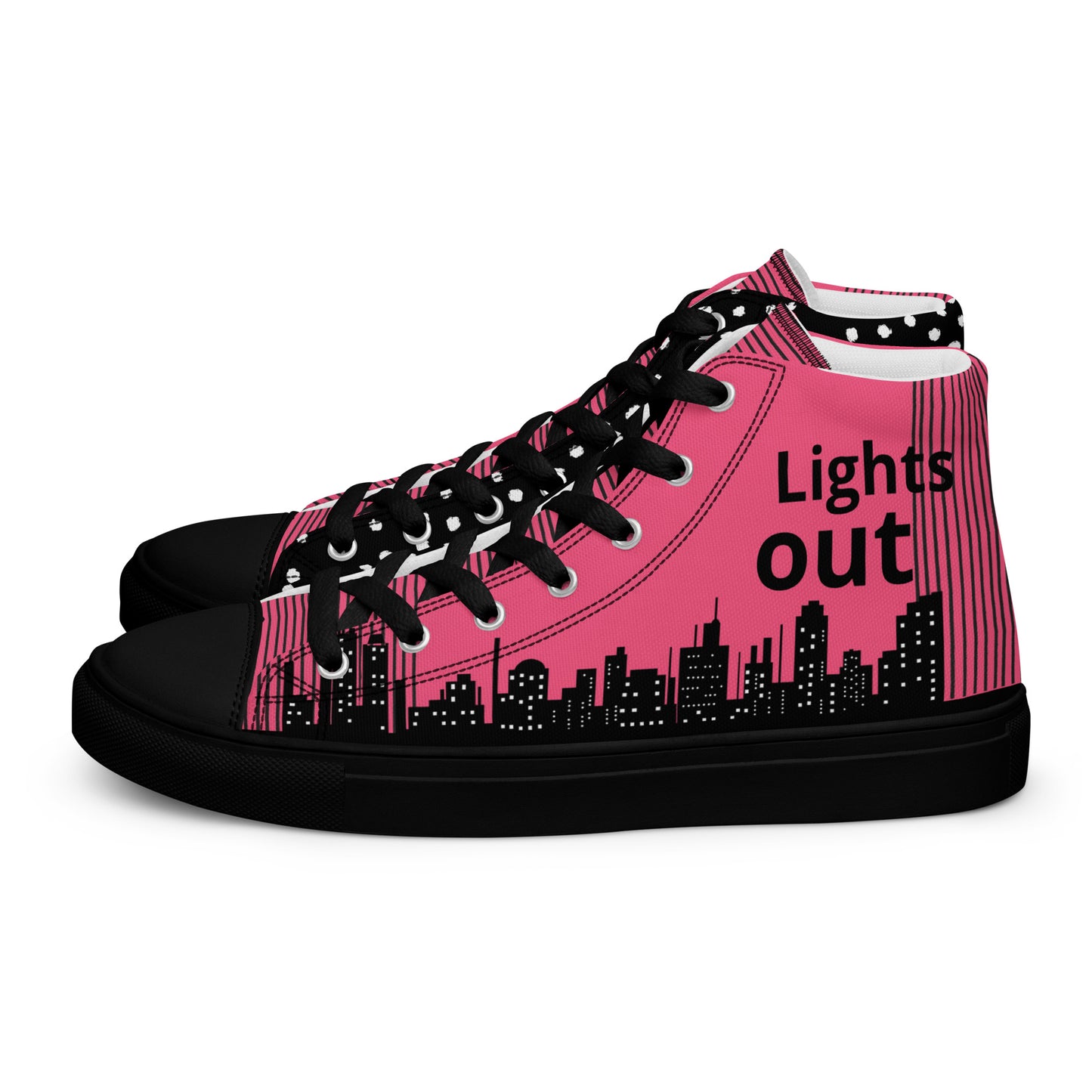 Men’s high top canvas shoes - Hidden Lights out/Nights on | 5016