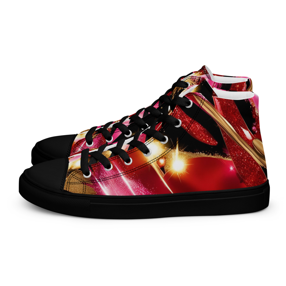Men’s high top canvas sneakers - Red Party | 5018