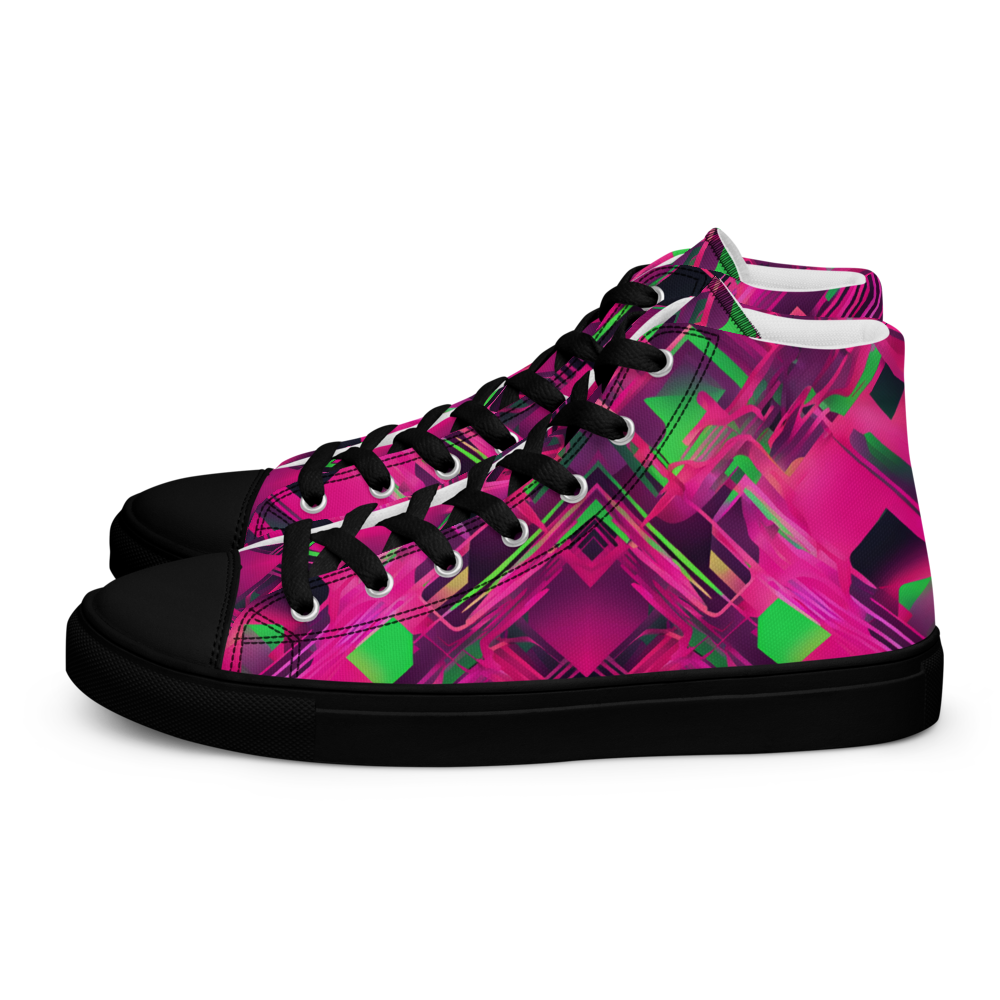 Men’s high top canvas shoes - Cyber Pink | 5026