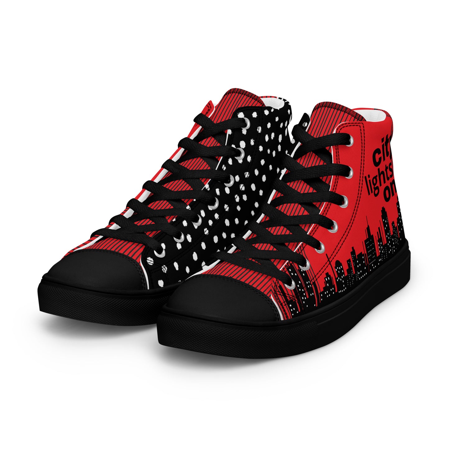 Men’s high top canvas sneakers - City Nights Out | 5011