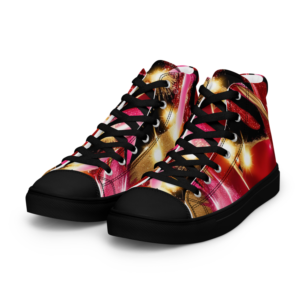 Men’s high top canvas sneakers - Red Party | 5018