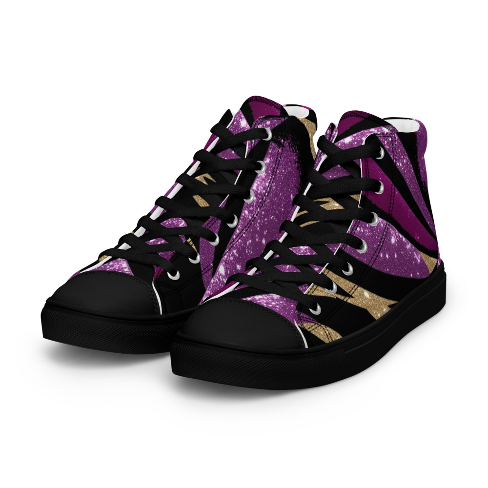 Men’s high top canvas sneakers - Purple Party | 5019